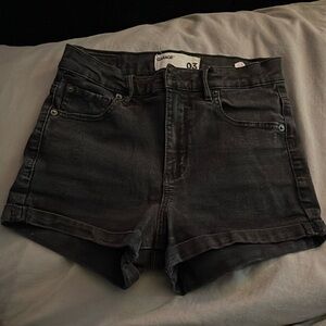Black garage shorts